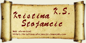 Kristina Stojančić vizit kartica